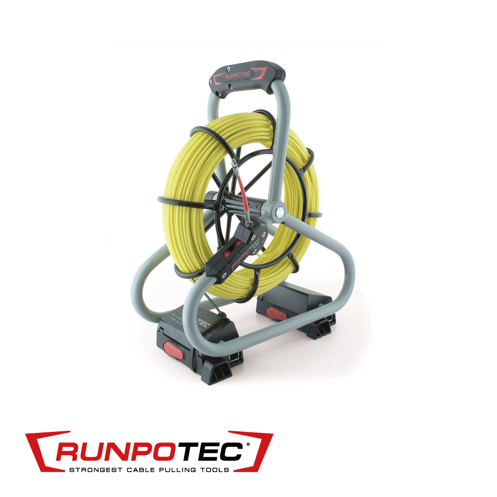 Runpotec - Glasvezelkabel op afroller (Profi Set) Ø 4,5 mm x 80 m + 1 R - RT 10050