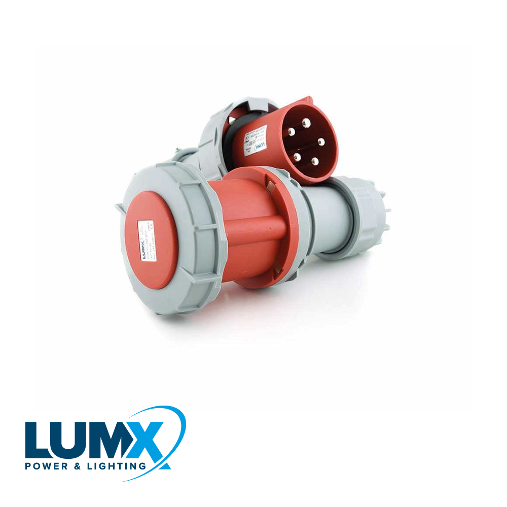 LumX - CEE Koppelstekker(V) 400V 5 polig 63A (IP67) - LM 44865