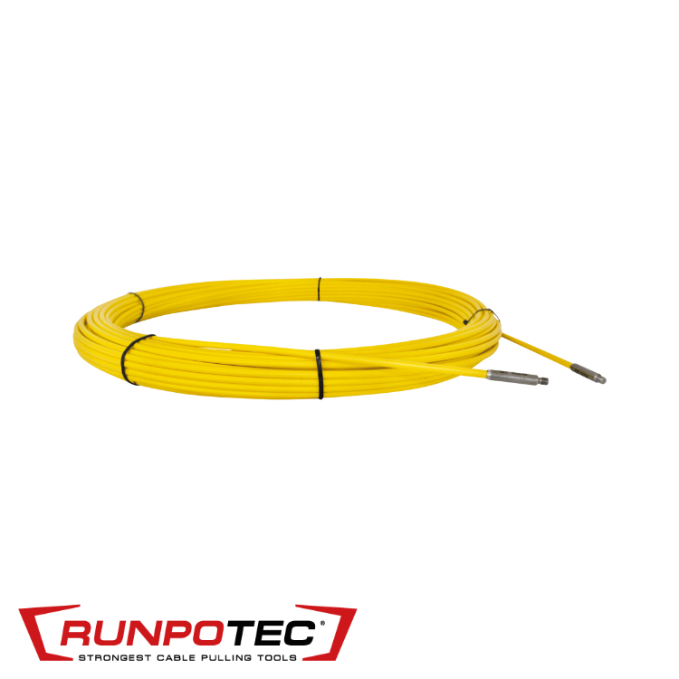 Runpotec - Vervang glasvezelkabel Ø 6 mm 80 m met eind koppelstukken - RT 20320