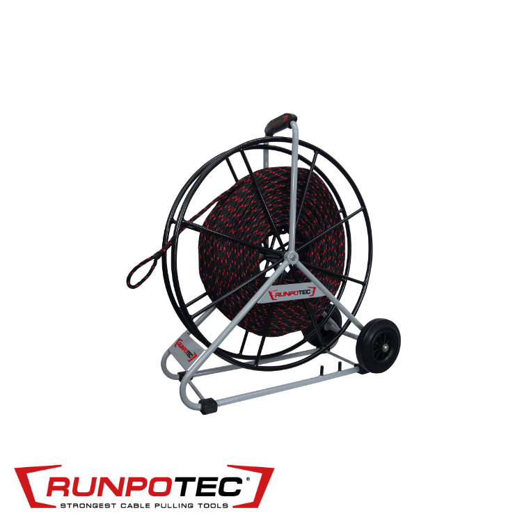 Runpotec - Polyester trekkabel incl. stalen haspel 10 mm 120 m - RT 10167