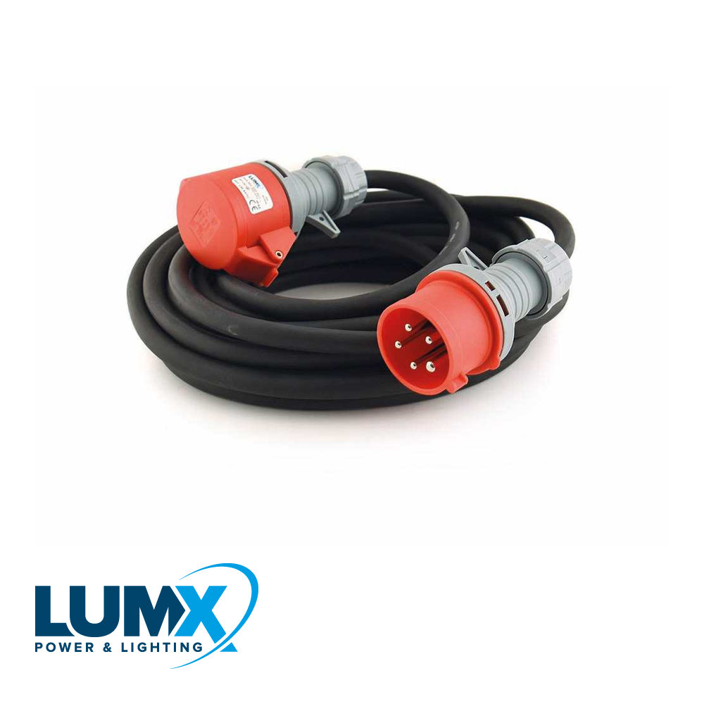 LumX - Neopreen verlengkabel 400V 5 polig 25 m / 16A HO7RN F - LM 44125