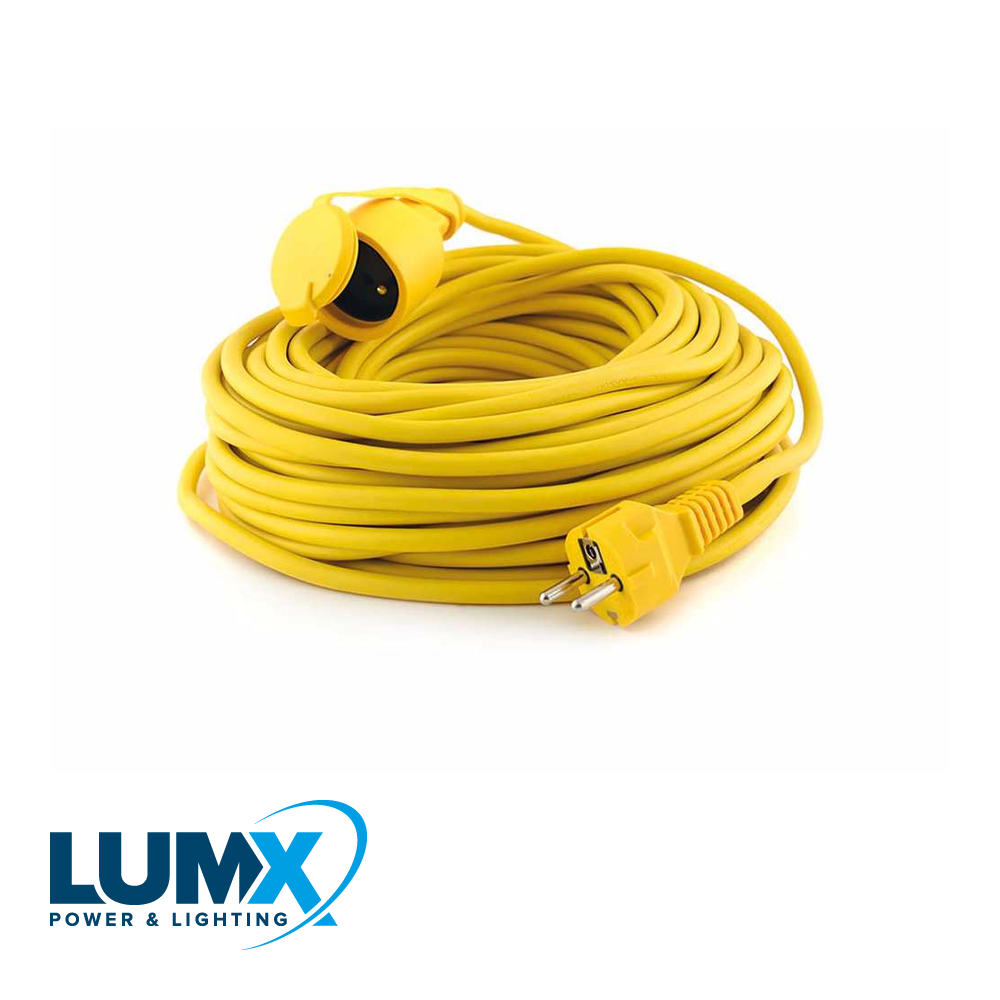 LumX - Vinyl verlengkabel H05VV F / 3x1,5mm² 25 m - LM 40526