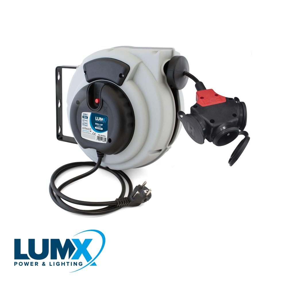 LumX - Kabelhaspel ROLL UP 3 WAY HO7RN F 3Gx2,5 Neopreen - LM 84110
