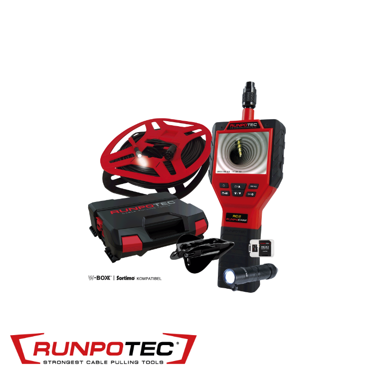 Runpotec - RUNPOCAM RC2 inspectie camera 50m met koffer en toebehoren - RT 10141