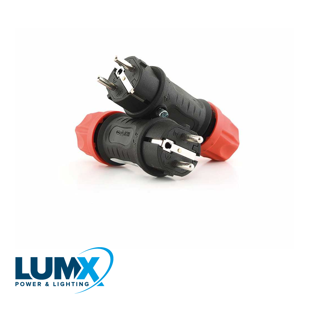LumX - stekker in rubber "Dual System"/ TOP SERIES / IP 54 - LM 48585