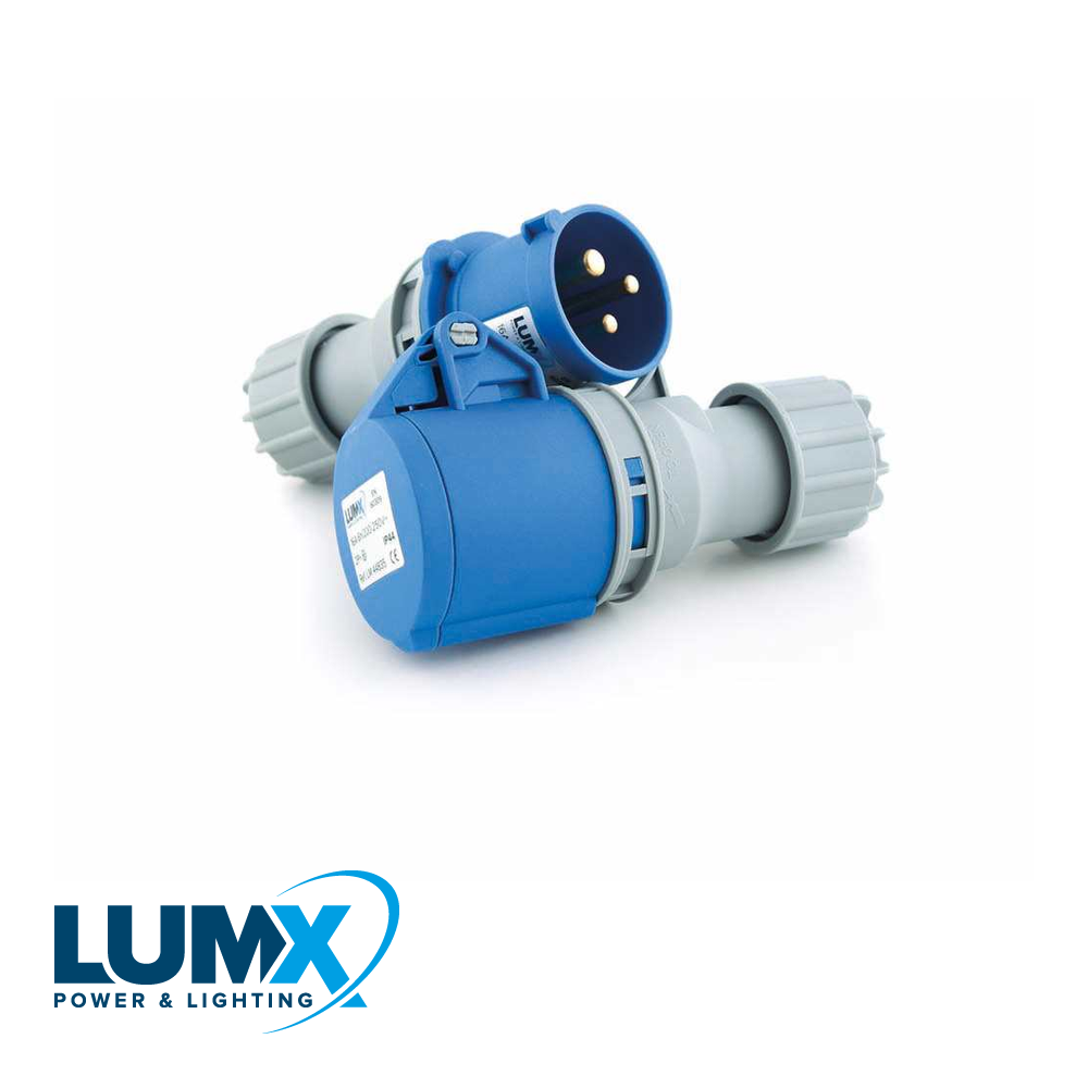 LumX - CEE Koppelstekker(V) 250V 3 polig 16A (IP44) - LM 44835