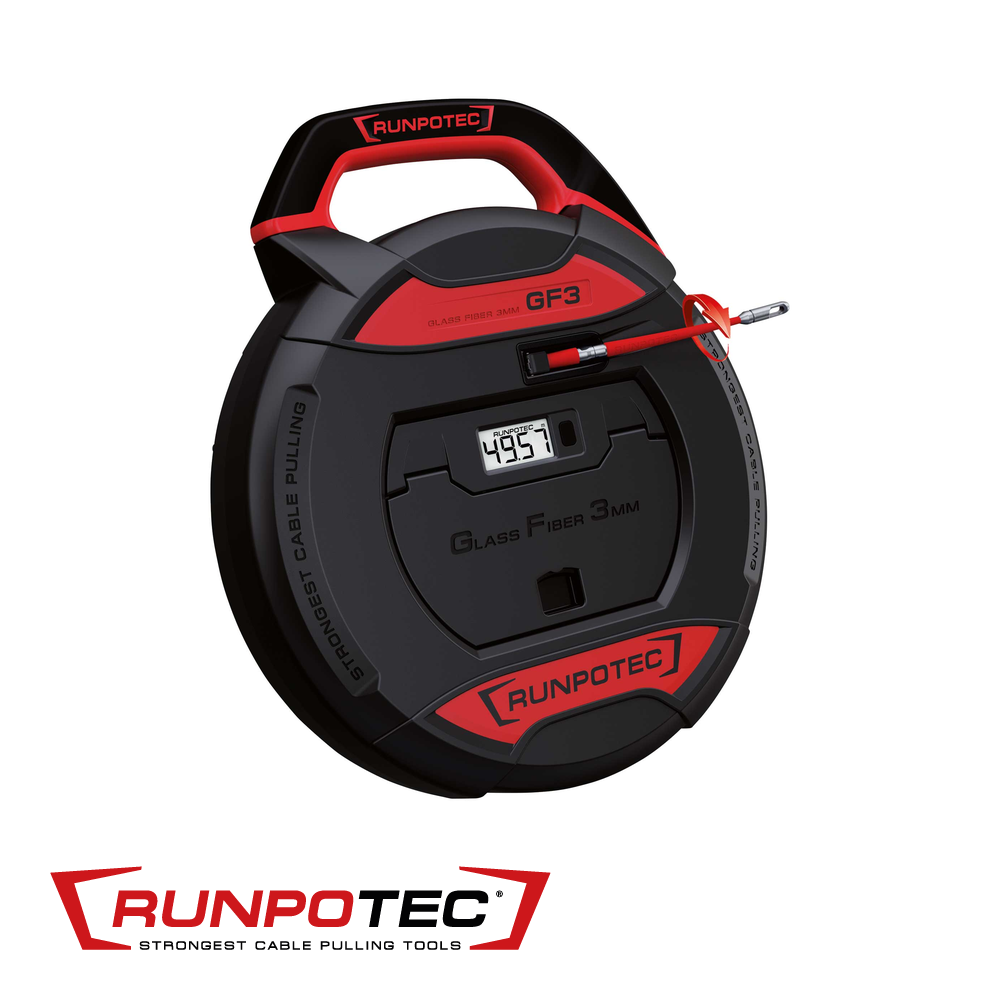Runpotec - Kabeltrekker GF3 DIGI Ø 3mm met digitale meterteller 30 - RT 10193