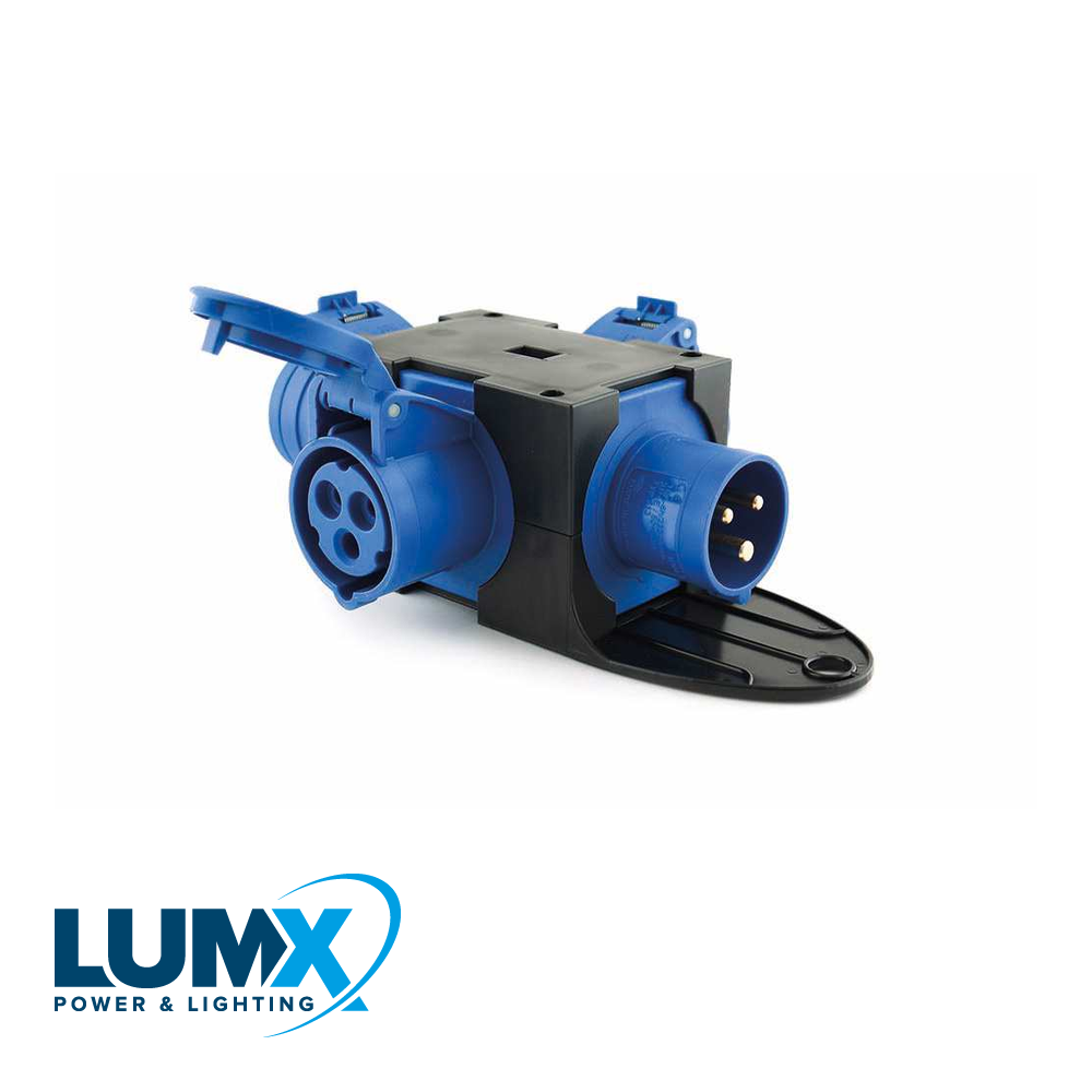 LumX - PCE 9430401: CEE box 'ST ANTON' / In: CEE 16A 3P 230 V / Out - LM 46134
