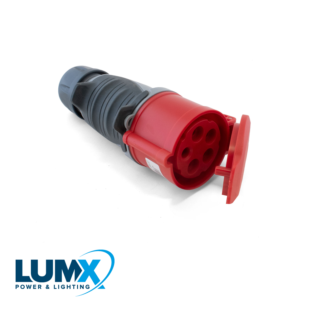 LumX - CEE Koppelstekker(V) POWER GRIP 400V 5 polig 32A (IP44) - LM 44632
