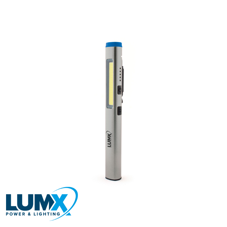 LumX - PEN LIGHT LED/LASER/UV, herlaadbaar 400 lm + 100 lm Disp - LM 51700