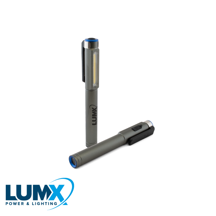 LumX - PEN LIGHT LED, herlaadbaar 250 lm + 100 lm Display van 1 - LM 51850