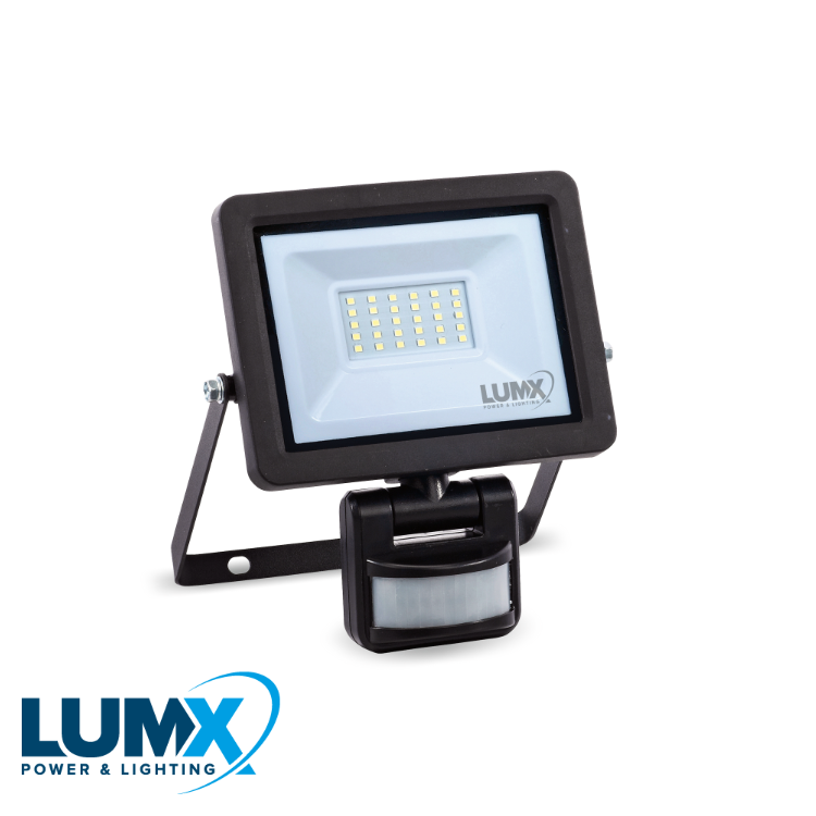 LumX - LED wandstraler WSS 20 met sensor : 20W / IP65 (EX LM 31720S - LM 31920S