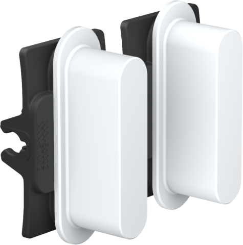 Niko - Rocker set (2 onderdelen), Niko Home Control, steel whi - 154-46002