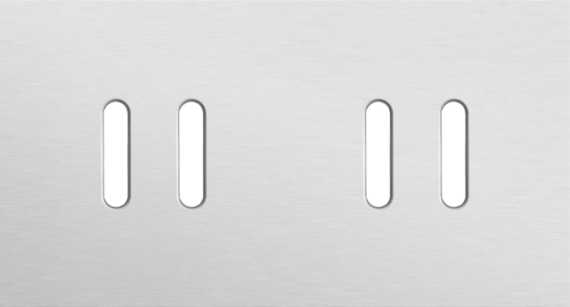 Niko - Tweevoudige afdekplaat, horizontaal 71 mm centerafstand, voo - 155-46802