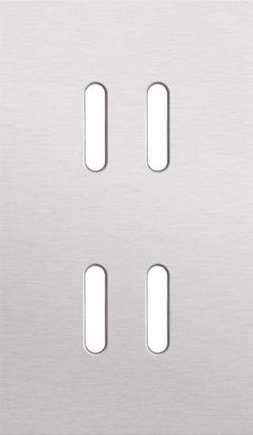 Niko - Tweevoudige afdekplaat, verticaal 60 mm centerafstand, voor - 155-46252