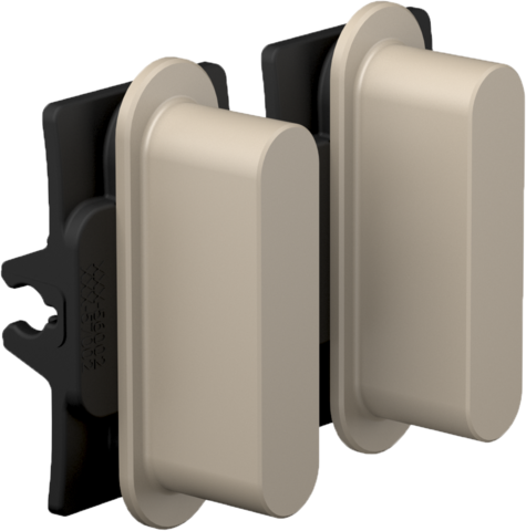 Niko - Rocker set (2 onderdelen), Niko Home Control, steel cha - 166-46002