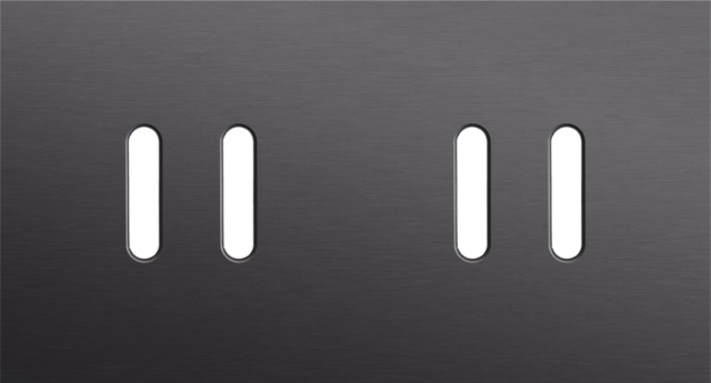 Niko - Tweevoudige afdekplaat, horizontaal 71 mm centerafstand, voo - 224-46802