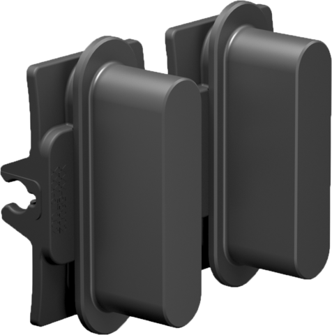 Niko - Rocker set (2 onderdelen), Niko Home Control, alu black - 224-46002