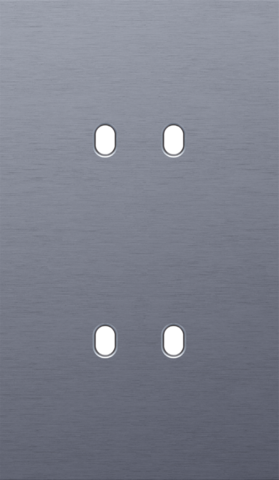 Niko - Tweevoudige afdekplaat, verticaal 60 mm centerafstand, voor - 226-47252
