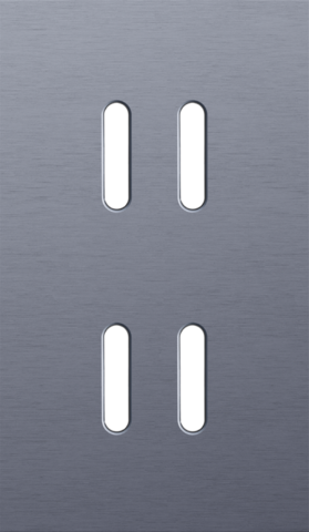 Niko - Tweevoudige afdekplaat, verticaal 60 mm centerafstand, voor - 226-46252