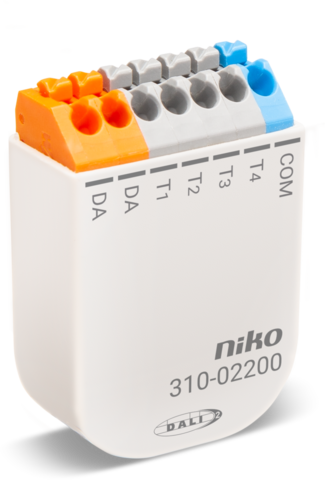 Niko - DALI 2 drukknopinterface met vier potentiaalvrije inputs - 310-02200