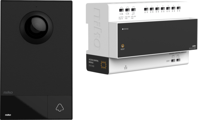 Niko - Videokit, 2 draads, met controller en buitenpost, voor opbou - 510-01001