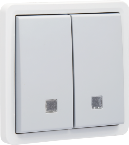 Niko - Spuitwaterdichte, verlichtbare dubbele drukknop 10 A/250 Vac - 700-35105