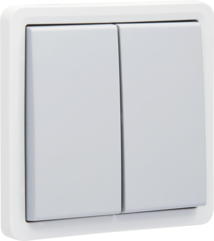 Niko - Spuitwaterdichte dubbele wisselschakelaar 10 AX/250 Vac met - 700-32600