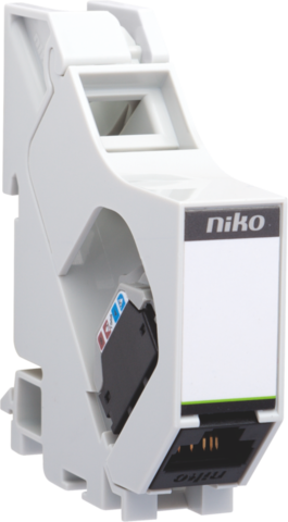 Niko - DIN rail module met onafgeschermde RJ11 connector voor centr - 650-11113