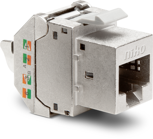 Niko - Afgeschermde RJ45 connector STP Cat. 6, klaar voor PoE++, vo - 650-45067