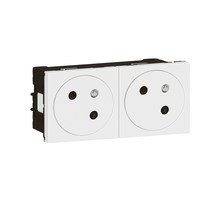 Legrand - Mos.Link ctdoos 2x2P+A vlak 45° 4 mod wit - 077142L