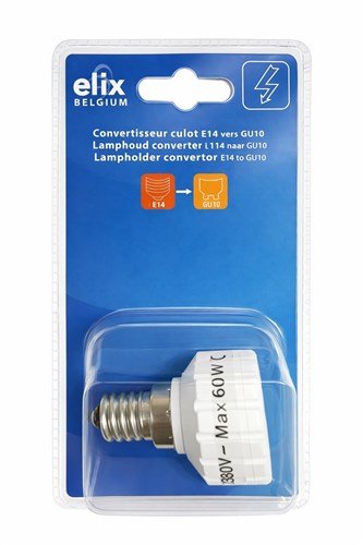 Elix - Fitting converter E14 naar GU10 - 34805