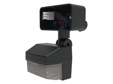 Theben - Bewegingsmelder en lichtsensor buiten ZWART opbouw 180° 12m - 9080042