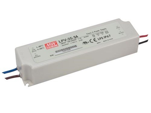 MEAN WELL - LED Driver IP67 24Vdc 36W - LPV-35-24