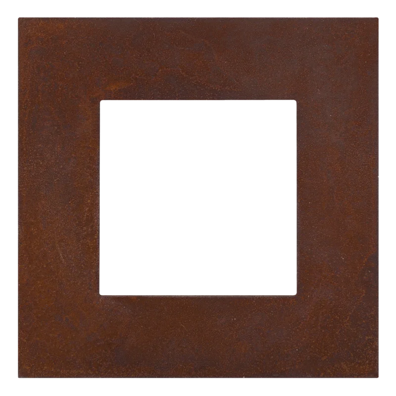 Niko - Enkelvoudige afdekplaat, Pure weathered steel - 164-76100