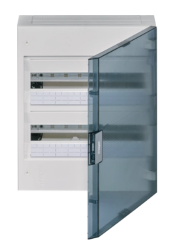 Hager - Vega opbouwverdeelkast 2 rijen 36 modules doorzichtige deu - HAGVB218R