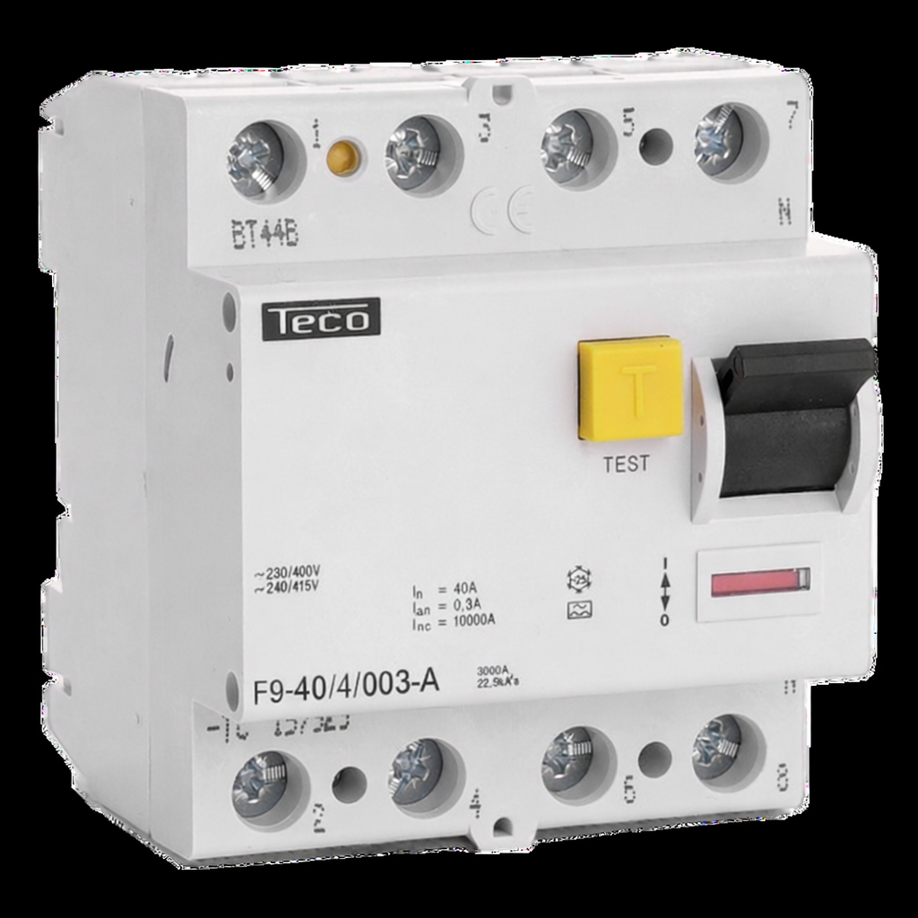 TECO - Diff. schak. 4P 40A 30mA Type A - F9404003A