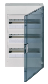 Hager - vega opbouwverdeelkast 3 rijen 54 modules doorzichtige deu - VB318R