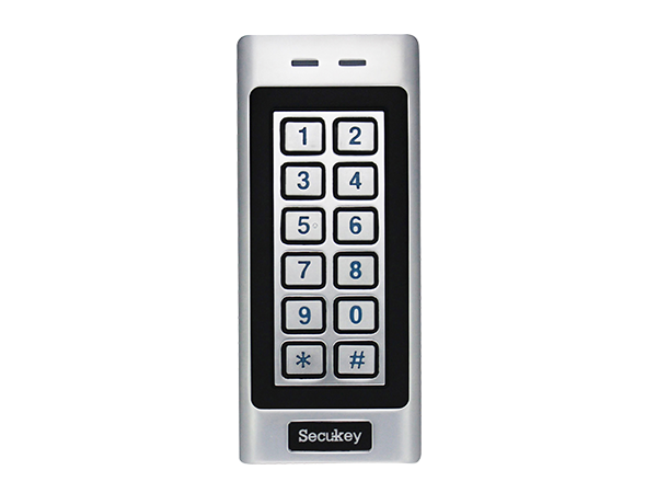 Secukey - Codeklavier 2 relais/1100 gebruikers, smal, met badgelezer - SK4/4M