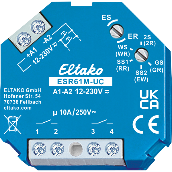 Eltako - Multifunctie inbouwimpulsschakel./relais 1+1NO 10A - 61200301