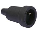 Famatel - Koppelstekker PVC met kinderbeveiliging 10/16A IP20 zwart - 2107-NBE
