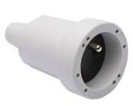 Famatel - Koppelstekker PVC met kinderbeveiliging 10/16A IP20 wit - 2107-BBE