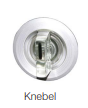 BENEDICT - Losse verlichte draaiknop 30mm IP67 transparant, alu ring - B5KL2
