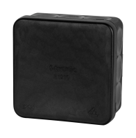f-tronic - FR connection socket E1210sw, 80x80x37mm, IP55, sw/gr, witho - 7340168