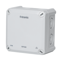f-tronic - Damp area distribution box 85x85x54mm, push through membrane - 7340190