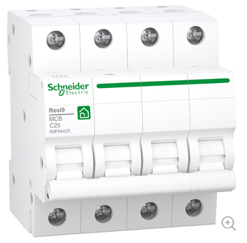 Schneider - : automaat 4P 25A 400V C 3KA - R9F64425