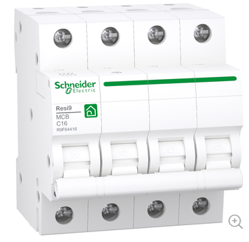 Schneider - : automaat 4P 16A 400V C 3KA - R9F64416
