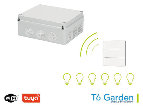 Tempolec - Tuinverlichting bediening wifi relais 6 kanalen buiten - T6 Garden