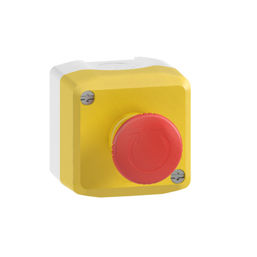 Schneider - : Kast met 1 drukknop XAL K noodstop fun - XALK178F