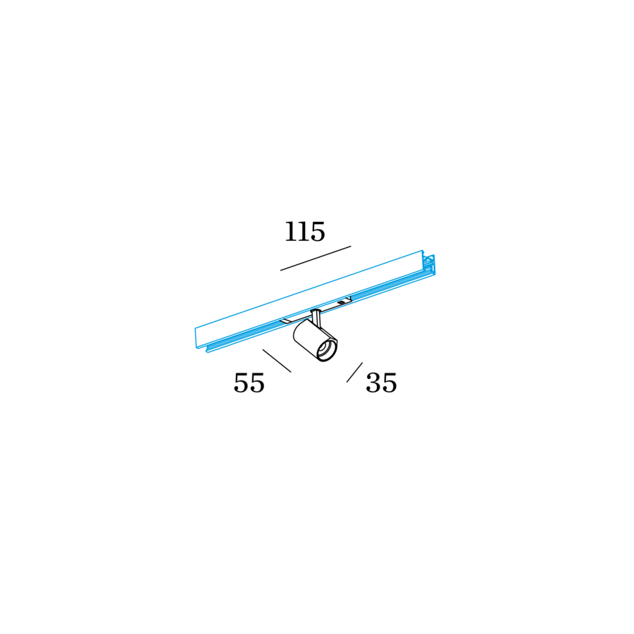 Wever & Ducré - CENO ON STREX 1.0 LED 2700K B - W166562B3